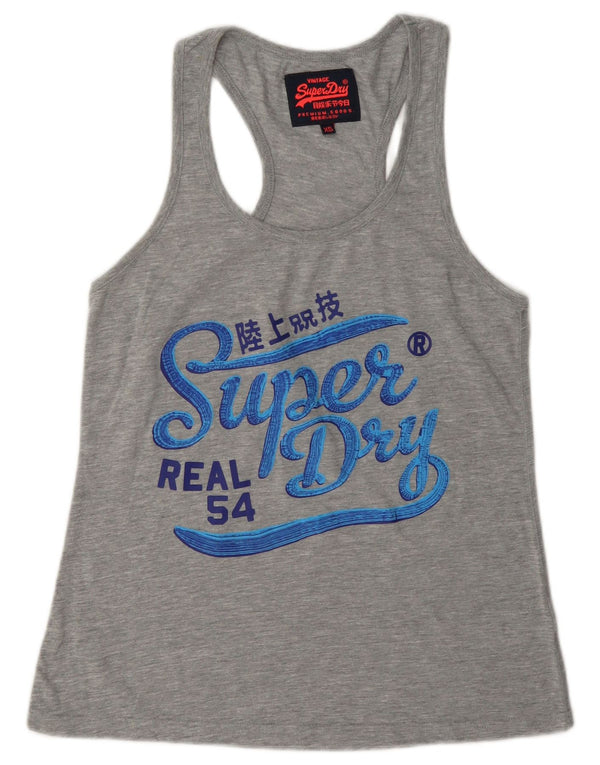 Superdry Herren Grafik-Weste Top XS Grau Polyester