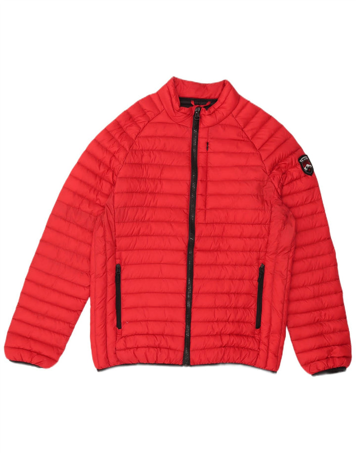 Superdry Herren Wattierte Jacke UK 44 2XL Rotes Nylon