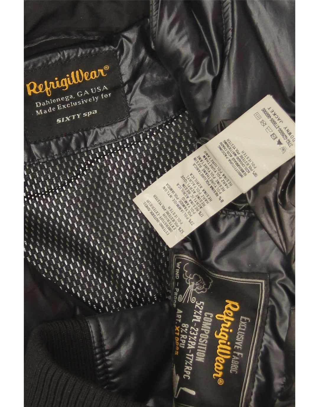 Refrigiwear Wattierte Herrenjacke UK 40 Large Schwarz Polyester