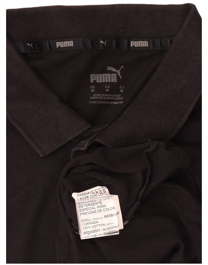 PUMA Herren Poloshirt Medium Schwarz Baumwolle