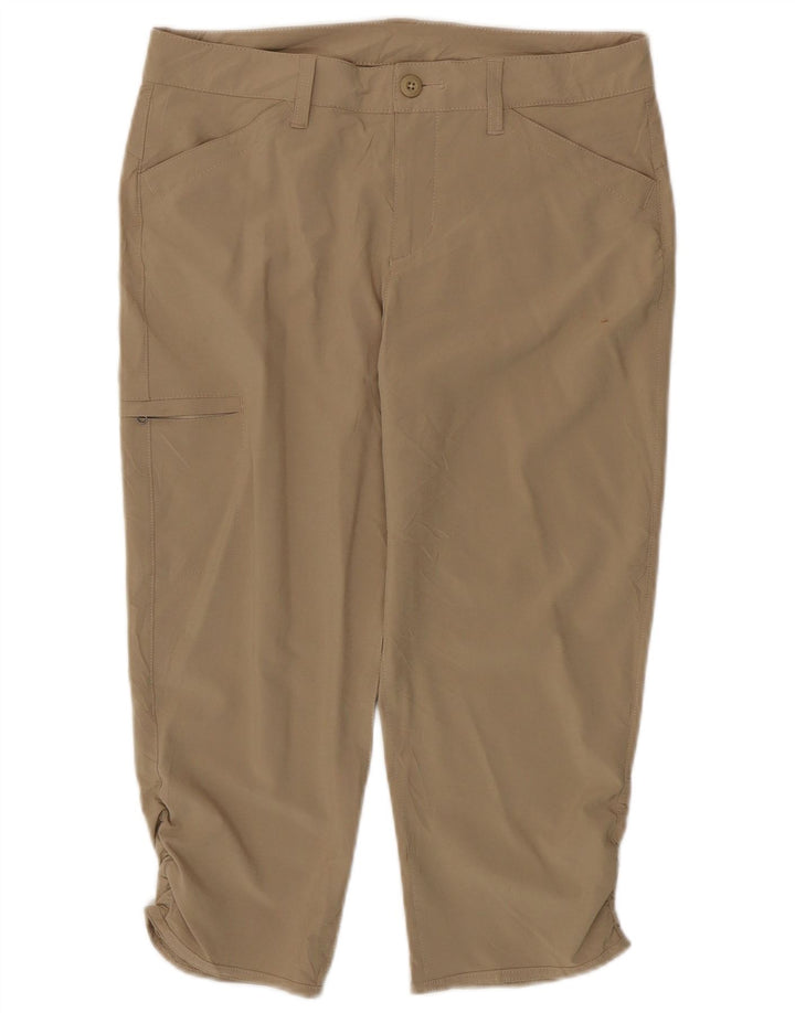 EDDIE BAUER Damen Straight Cargo Capri-Hose US 6 Medium W30 L21 Beige