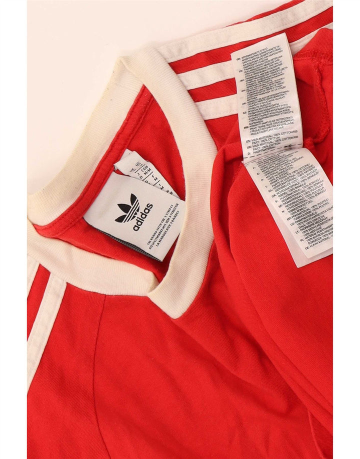 Adidas Herren T-Shirt Top Mittelrote Baumwolle