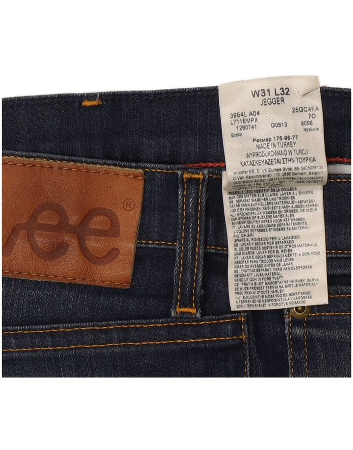 Lee Damen Jegger Denim Shorts W31 Mittelblaue Baumwolle