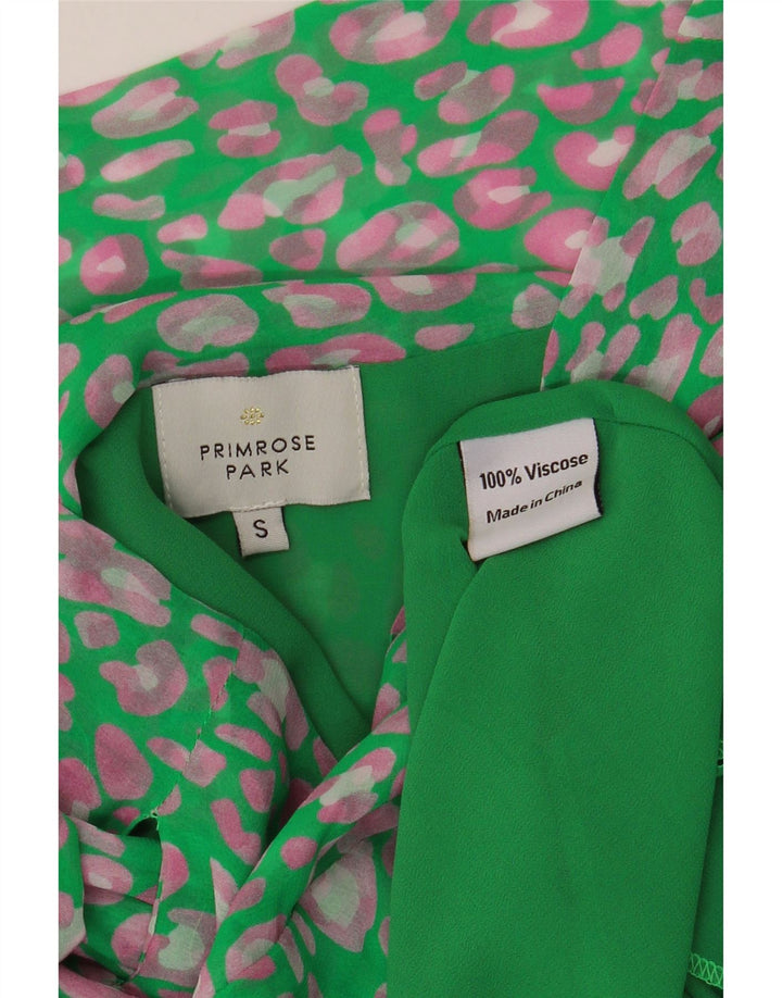 VINTAGE Wickelrock für Damen, Größe S, W33, grün gefleckte Viskose