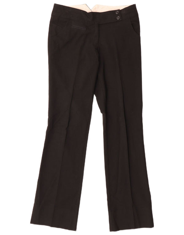 Topshop Womens Bootcut Suit Trousers UK 6 XS W28 L30 Black
