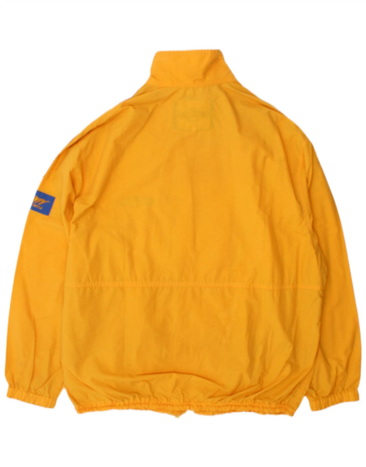 Mito Herren-Trainingsanzug-Oberteil, Jacke, groß, gelbe Colourblock-Baumwolle
