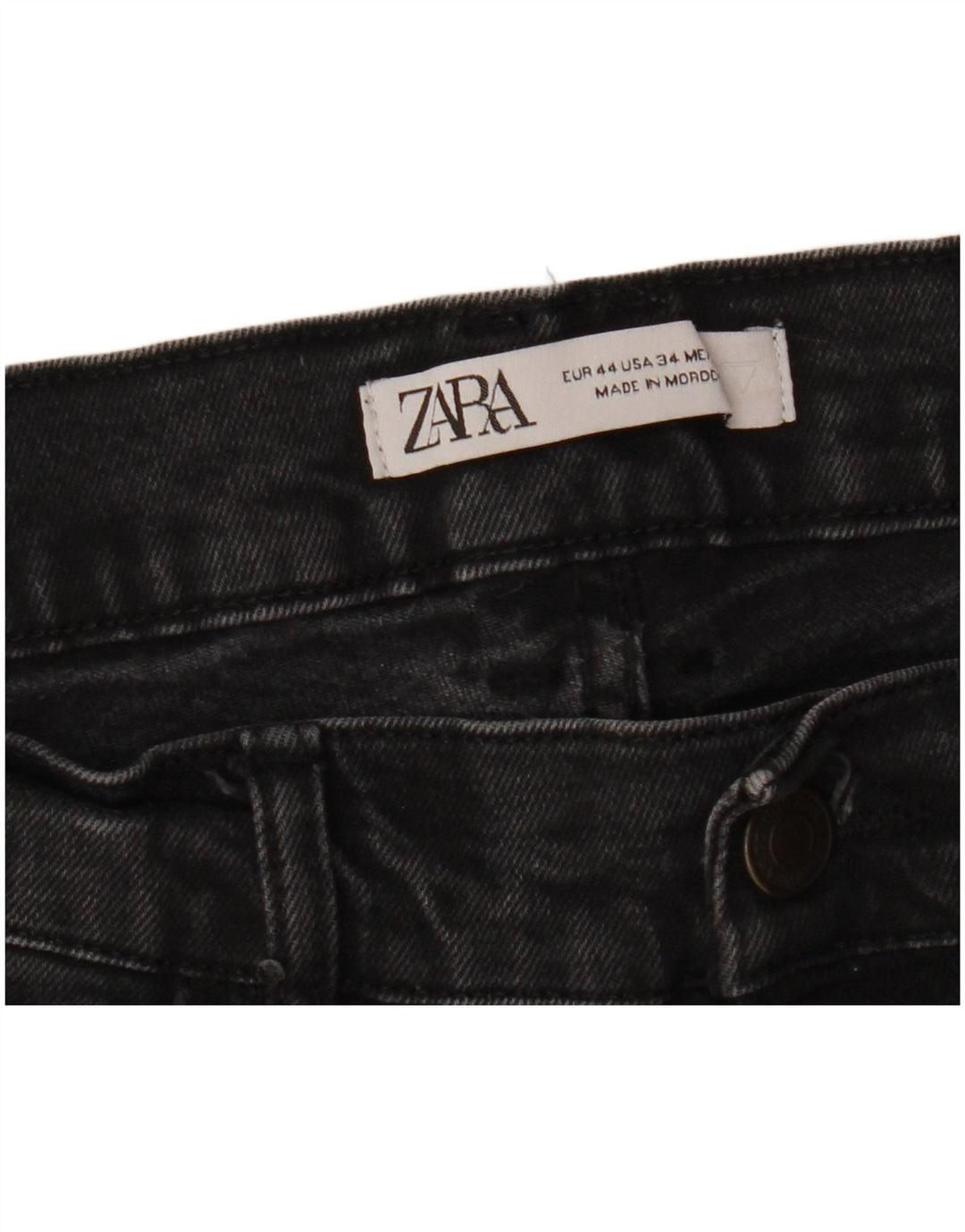 ZARA Herren Skinny Jeans EU 44 Large W34 L30 Schwarz