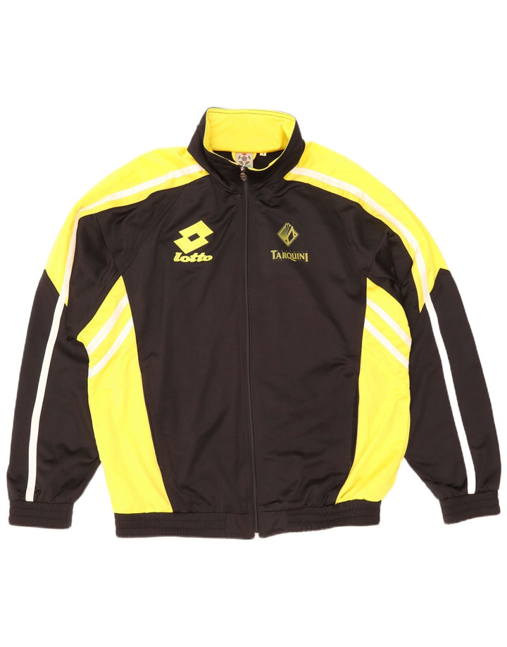 Lotto Herren-Trainingsanzug-Top-Jacke, großes schwarzes Farbblock-Polyester