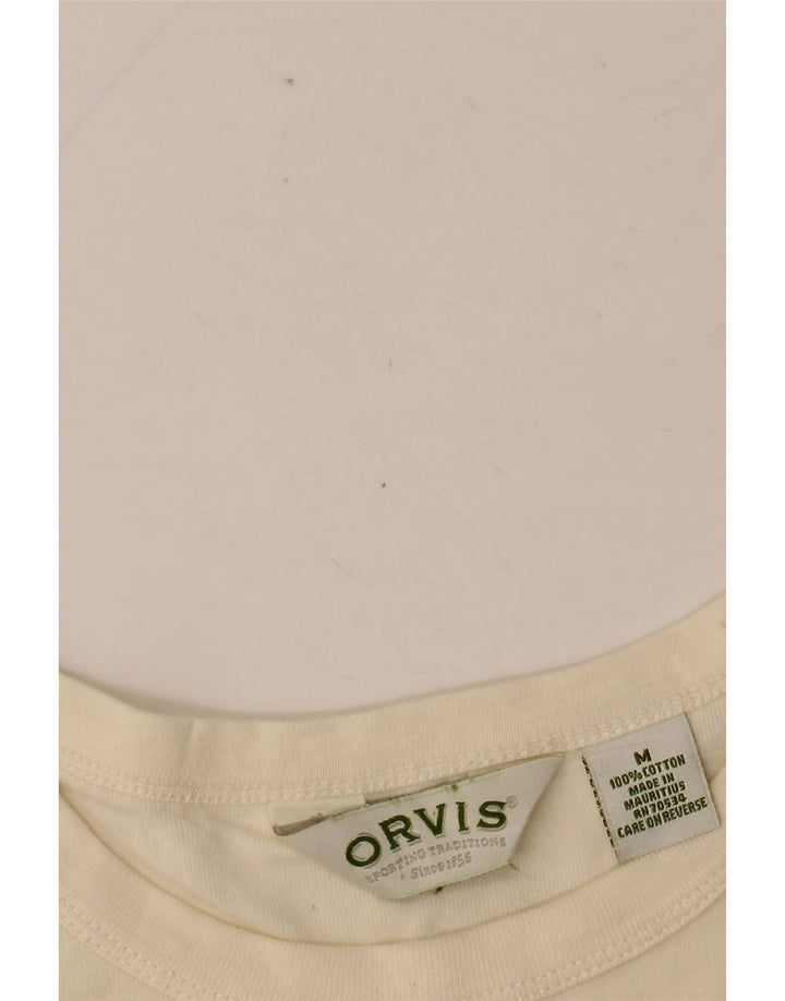 ORVIS Damen-Oversize-Oberteil, 3/4-Ärmel, UK-Größe 14, mittelbeige Baumwolle