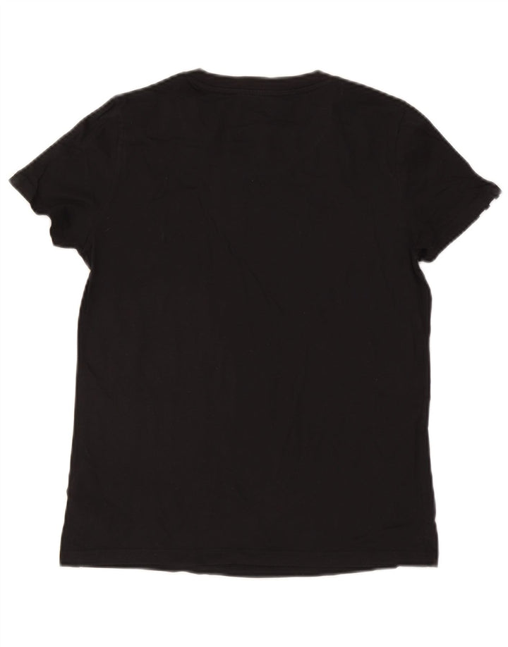 ADIDAS Womens T-Shirt Top UK 12/14 Medium Black Cotton Vintage Adidas and Second-Hand Adidas from Messina Hembry 