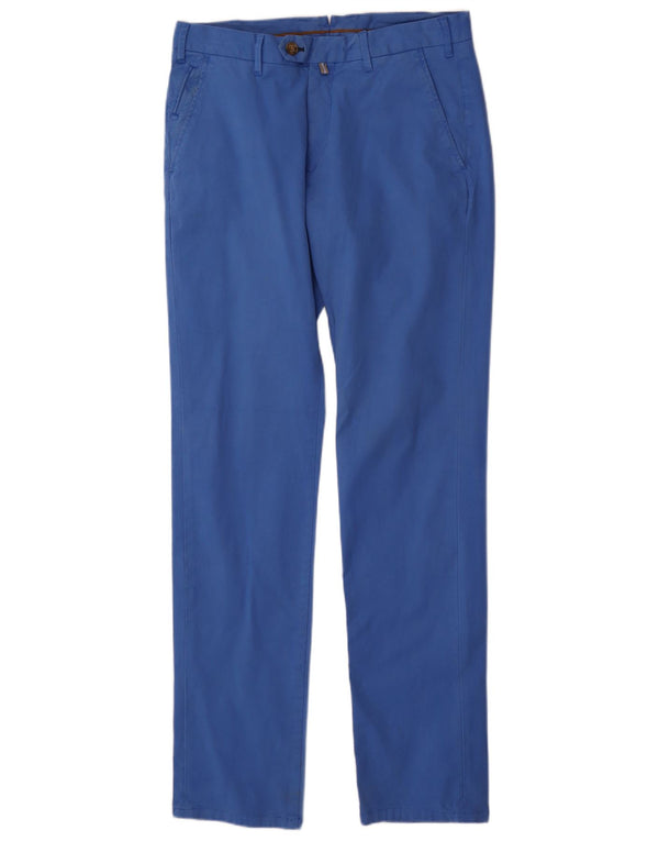 Massimo Dutti Herren Slim Anzughose EU 42 Large W32 L34 Blaue Baumwolle