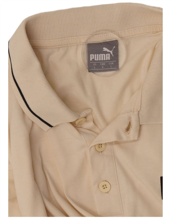 Puma Herren Poloshirt Large Beige