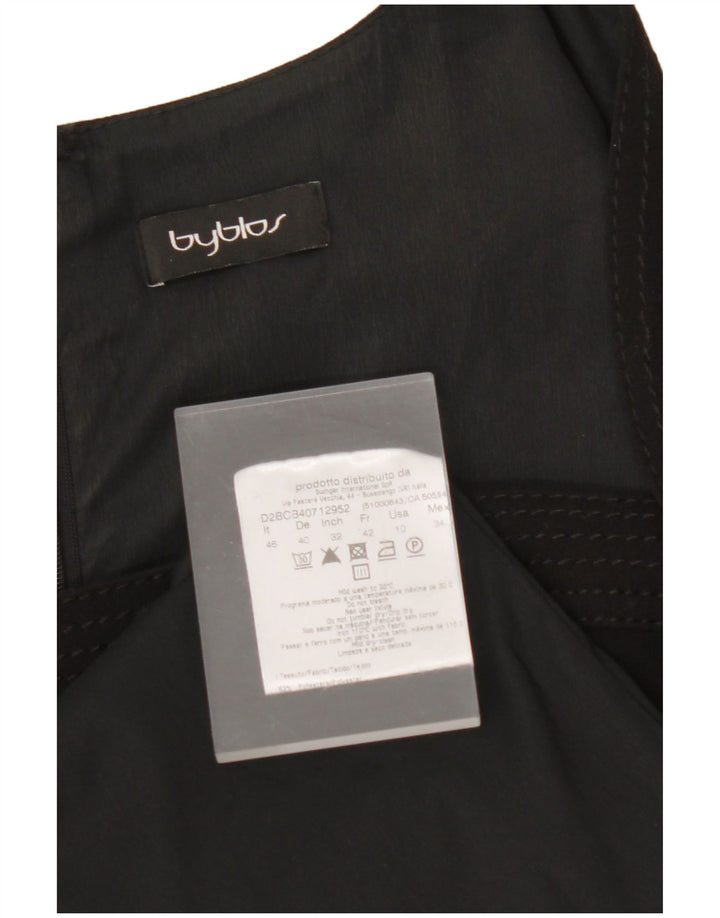 BYBLOS Damen Etuikleid IT 46 Large Schwarz Polyester