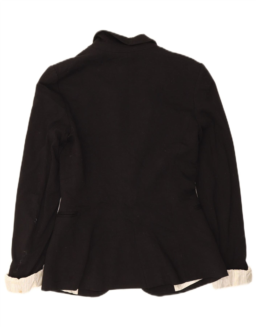 Zara Damen 1-Knopf-Blazerjacke UK 6 XS Schwarze Viskose