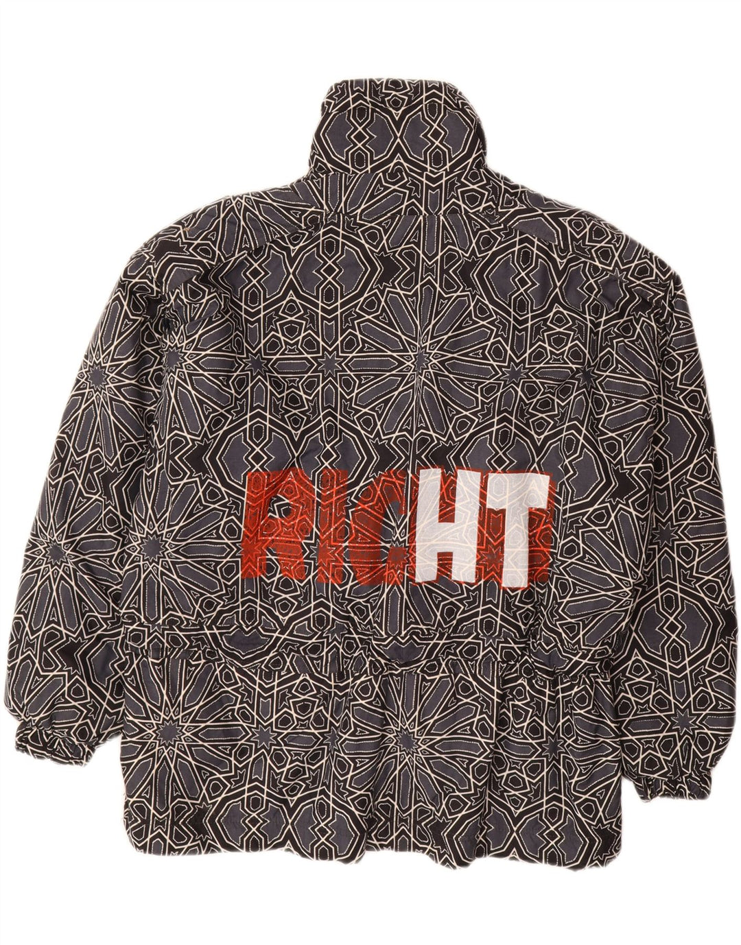 CAPT. COOK Herren Graphic Anorak Jacke UK 42 XL Grau Geometrisch