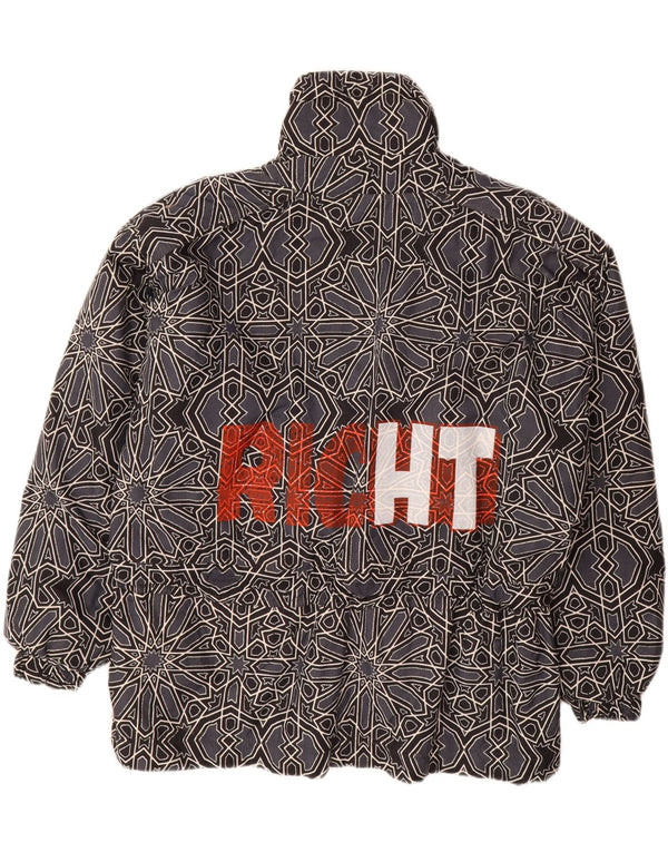 CAPT. COOK Herren Graphic Anorak Jacke UK 42 XL Grau Geometrisch