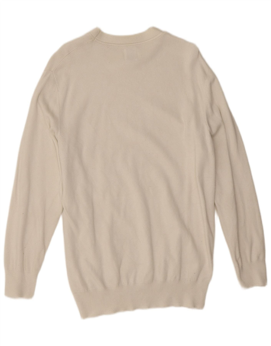 Zara Damen-Pullover mit U-Boot-Ausschnitt, UK 14, mittelweiße Viskose