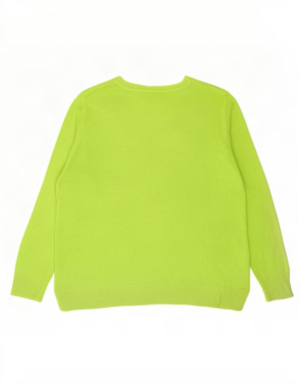 Marks & Spencer Damen-Pullover mit U-Boot-Ausschnitt, UK 16, Größe L, grünes Acryl