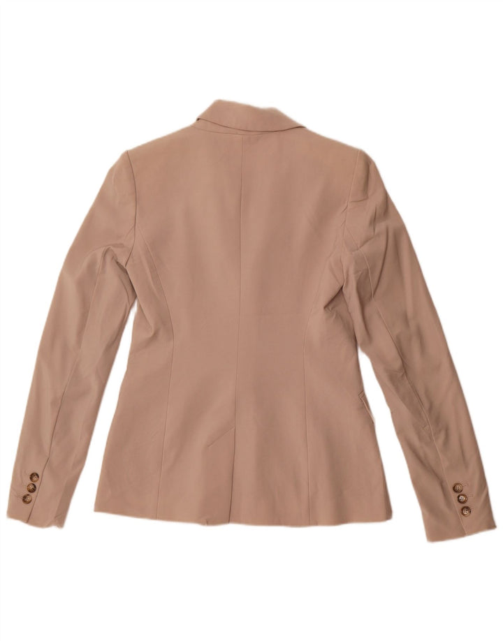 Reiss Damen 1-Knopf-Blazerjacke UK 6 XS Beige Wolle