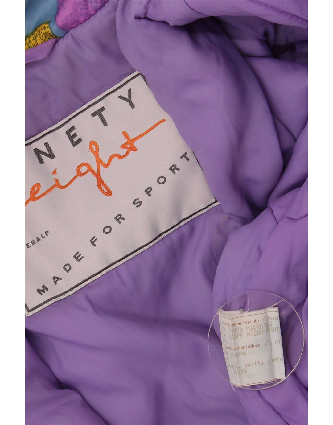 Ninety Eight Ski-Overall für Damen, UK 14, Mittellila, Farbblock-Retro