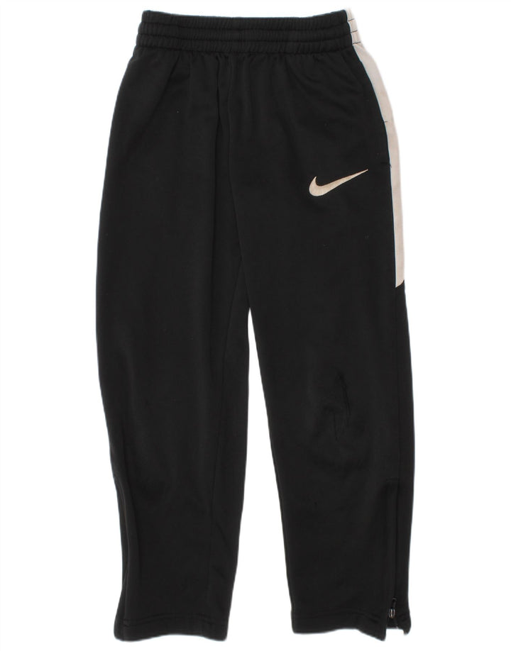 Nike Jungen-Trainingshose, 6–7 Jahre, groß, schwarzes Farbblock-Polyester