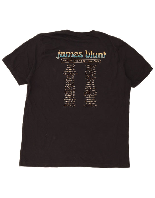 Bella Canvas Herren James Blunt Grafik T-Shirt Top XL Schwarz Baumwolle Musik