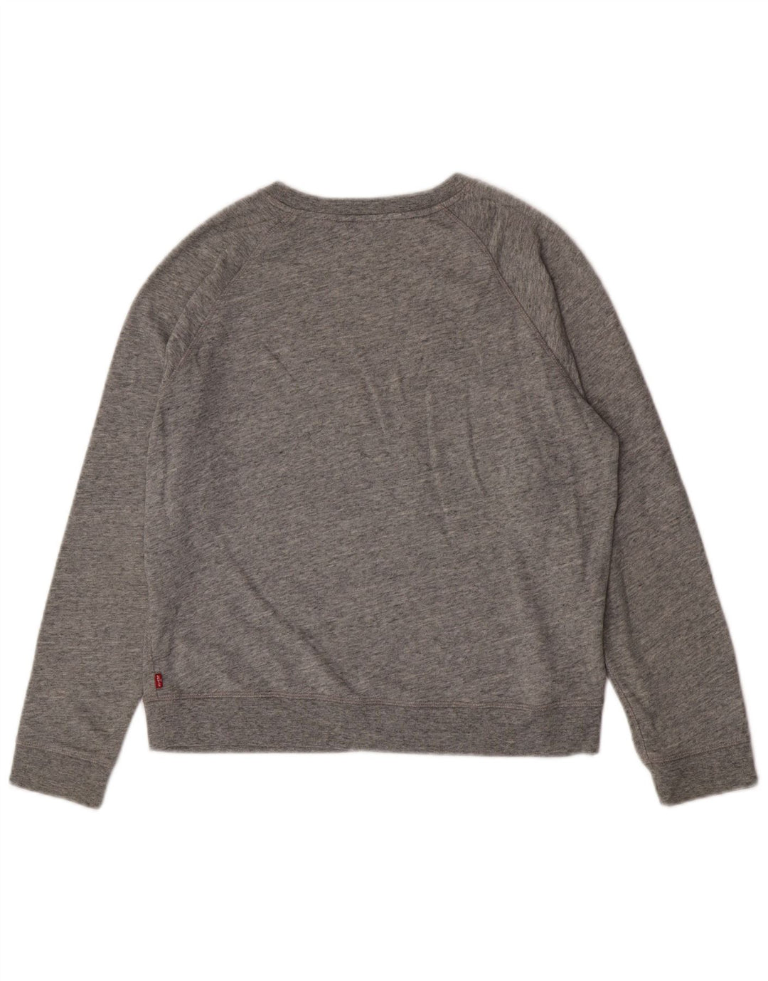 Levi's Damen Grafik-Sweatshirt-Pullover UK 16 Large Graue Baumwolle