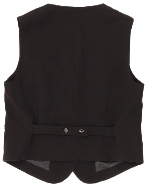 Zara Damen Weste UK 14 Large Schwarz Polyester