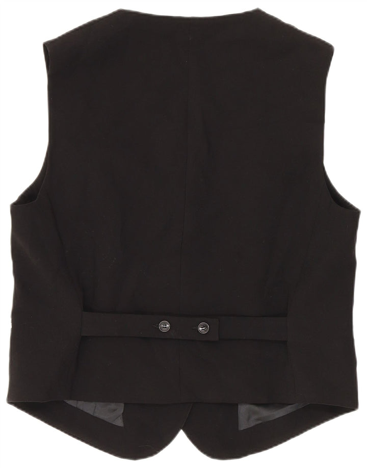Zara Damen Weste UK 14 Large Schwarz Polyester