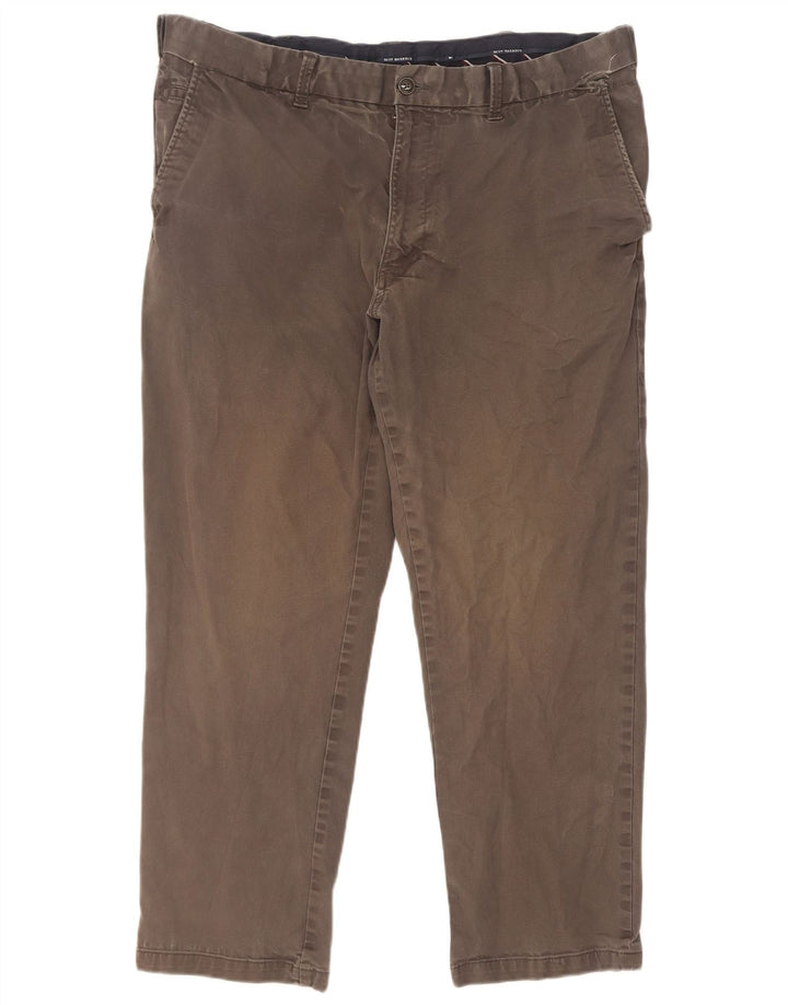 Marks & Spencer Herren Blue Harbour Gerade Chinohose W40 L29 Grau