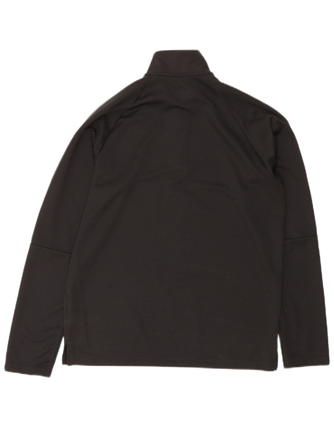 ADIDAS Herren Climalite Zip Neck Pullover Trainingsanzug Top Large Schwarz