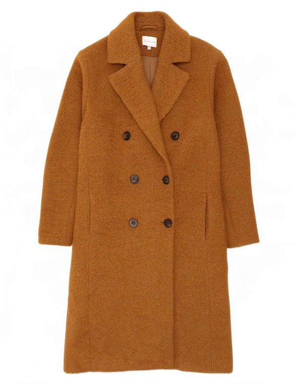 Zweireihiger Damenmantel von Warehouse, UK 14, mittelbeige Baumwolle