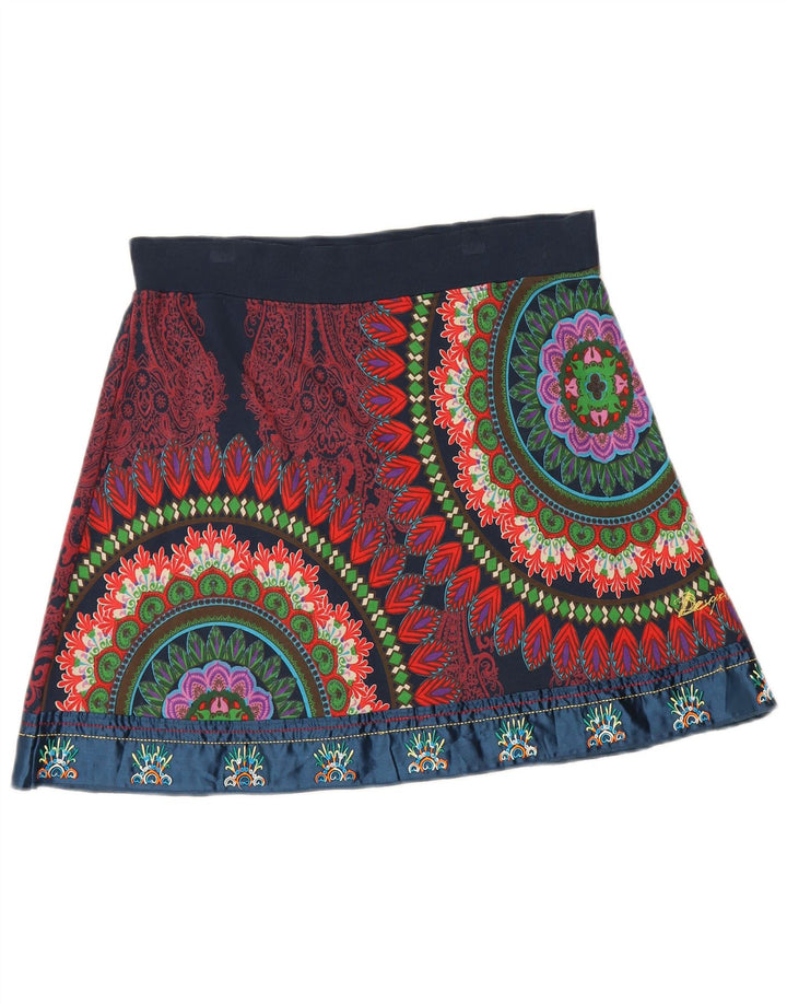 Desigual Womens Graphic Minirock Large W32 Mehrfarbige geometrische Baumwolle
