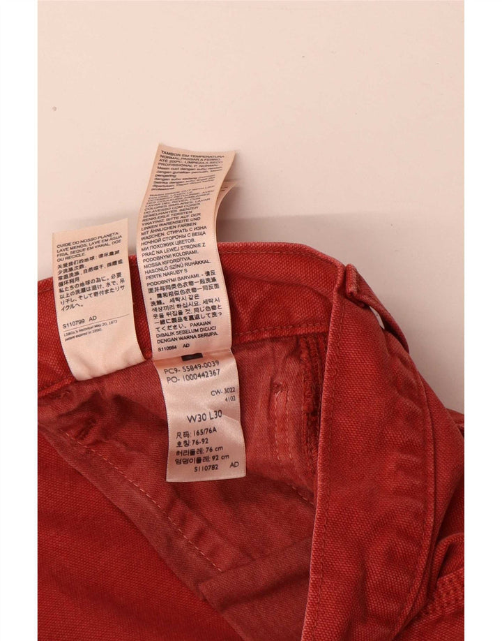 Levi's Herren Cargo Straight Jeans W30 L30 Rote Baumwolle