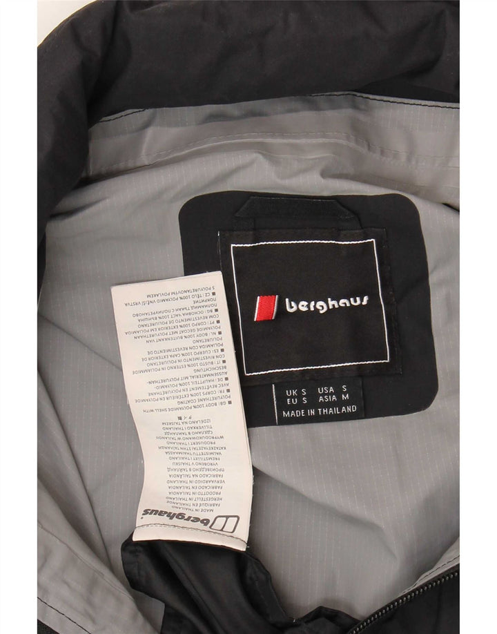 Berghaus Herren-Regenjacke mit Kapuze, UK 36, Größe S, Schwarz, Colourblock-Polyamid