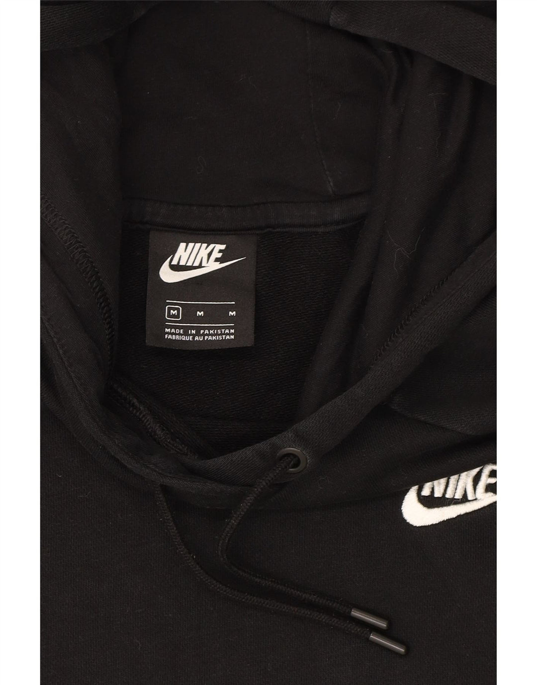 NIKE Womens Hoodie Jumper UK 14 Medium Black Cotton Vintage Nike and Second-Hand Nike from Messina Hembry 