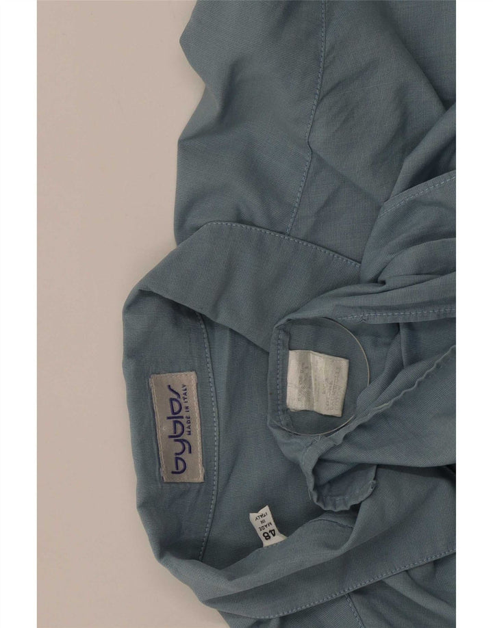 Byblos Herrenhemd Größe 48 2XL Blaue Baumwolle