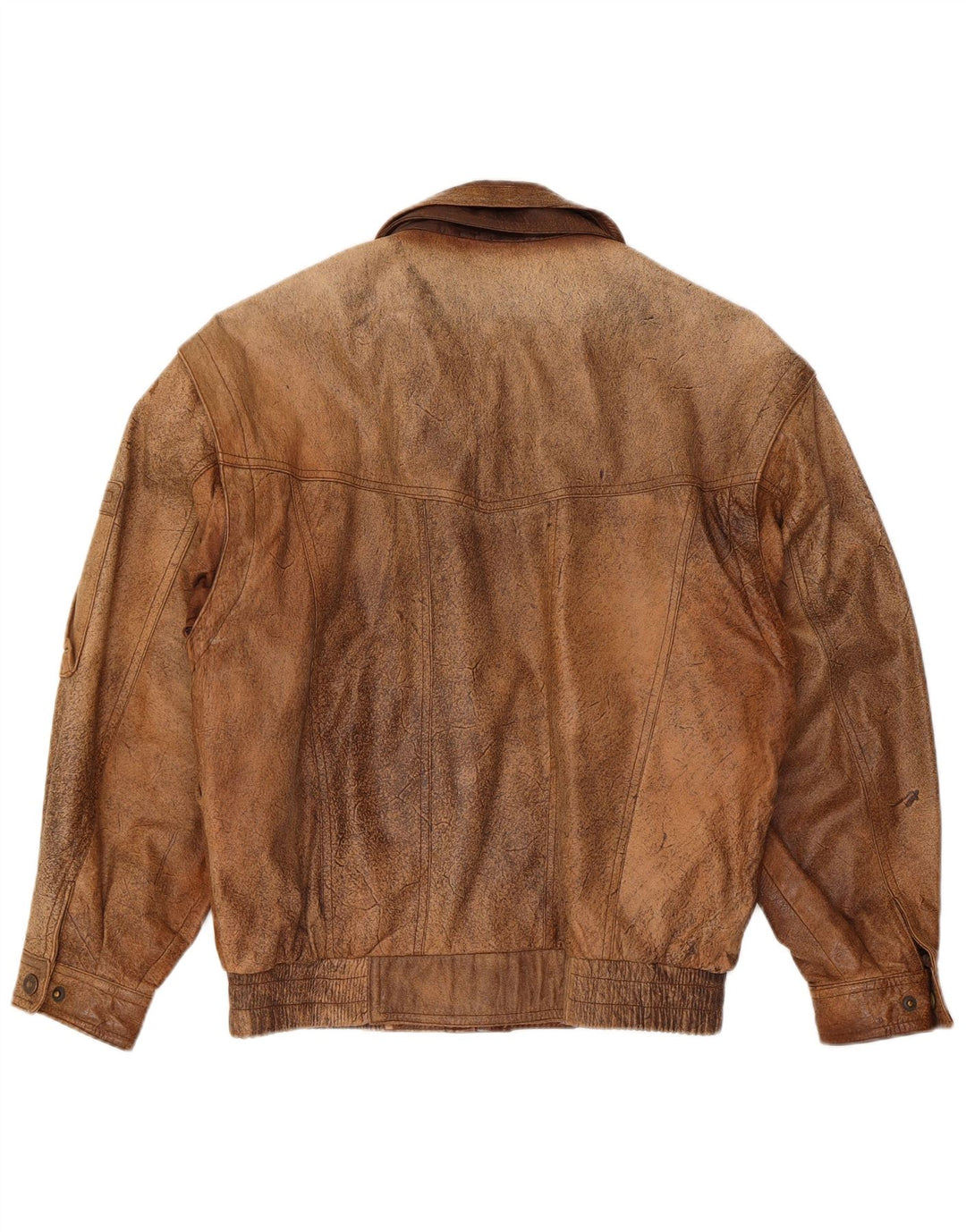 Trapper Herren Lederjacke IT 46 Small Braun