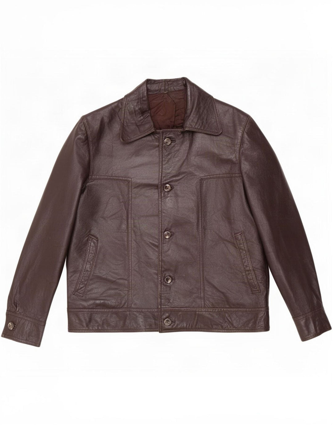 Vintage Herren Lederjacke UK 40 Large Braun