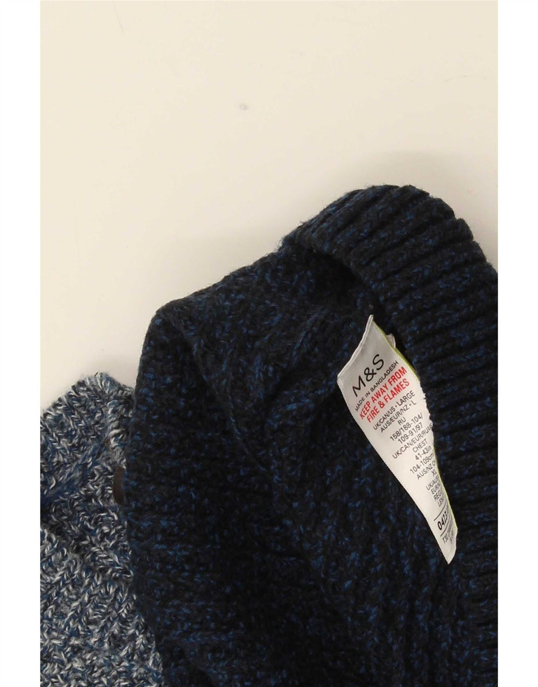 Marks & Spencer Herren-Pullover mit Rundhalsausschnitt, groß, mehrfarbig, meliert