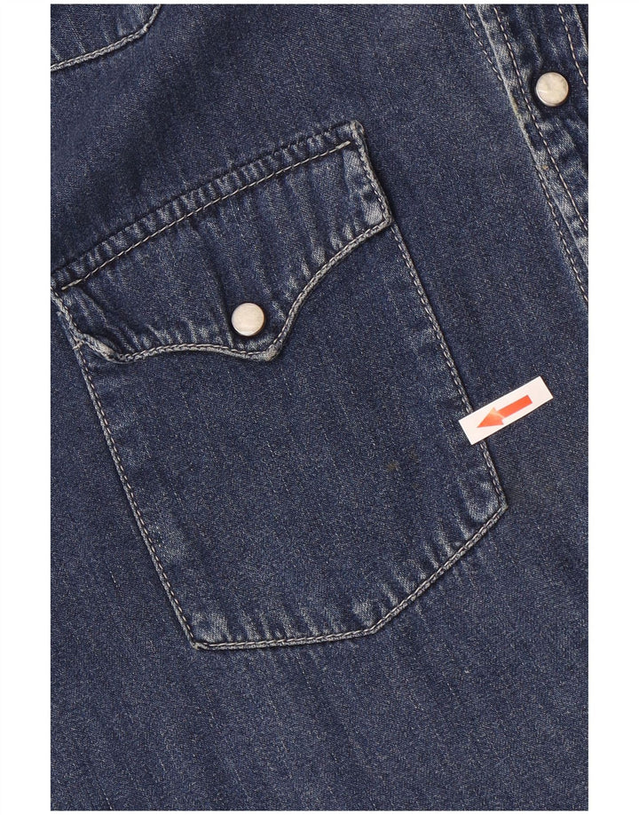 Levi's Herren-Jeanshemd aus mittelblauer Baumwolle