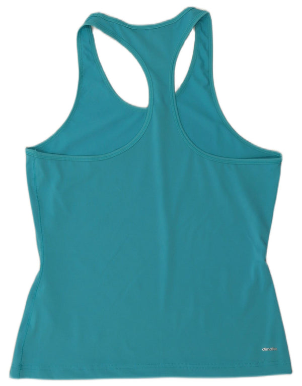 Adidas Damen Climalite Weste Top UK 12/14 Mittelblaues Polyester