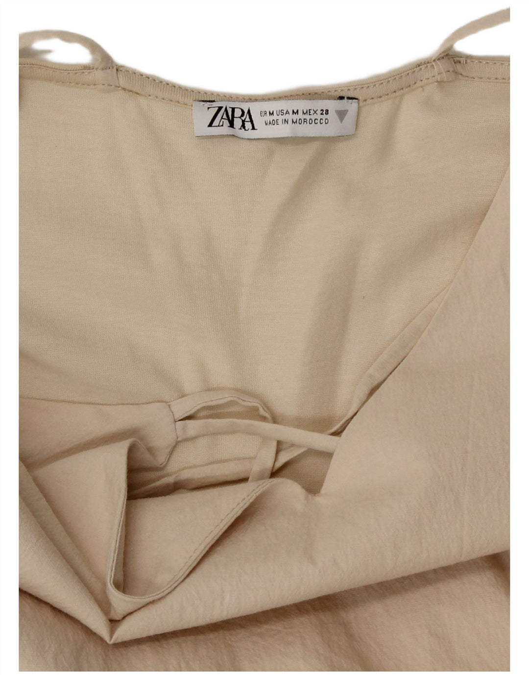 Zara Damen Sommerkleid UK 14 Medium Beige