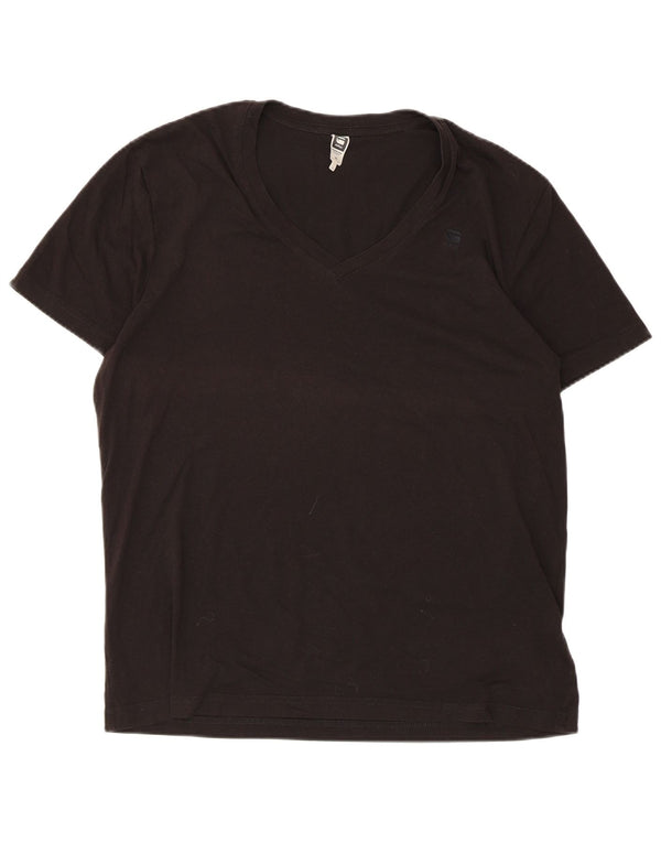 G-Star Damen T-Shirt Top UK 18 XL Schwarz Baumwolle