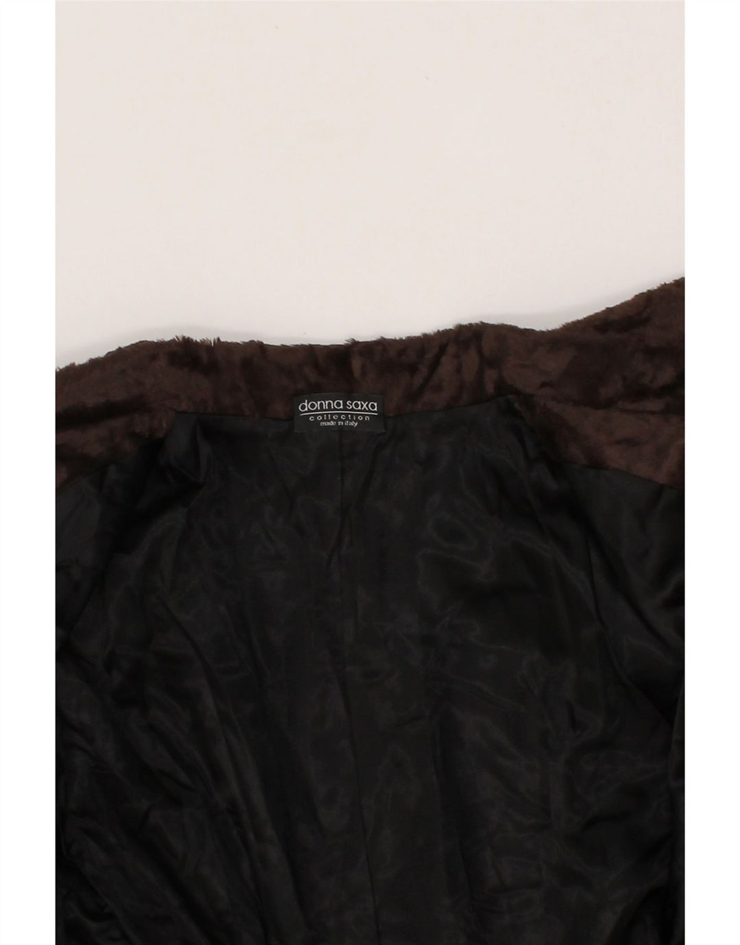 COLLECTION Womens Crop 4 Button Blazer Jacket UK 14 Medium Brown Polyester Vintage Collection and Second-Hand Collection from Messina Hembry 