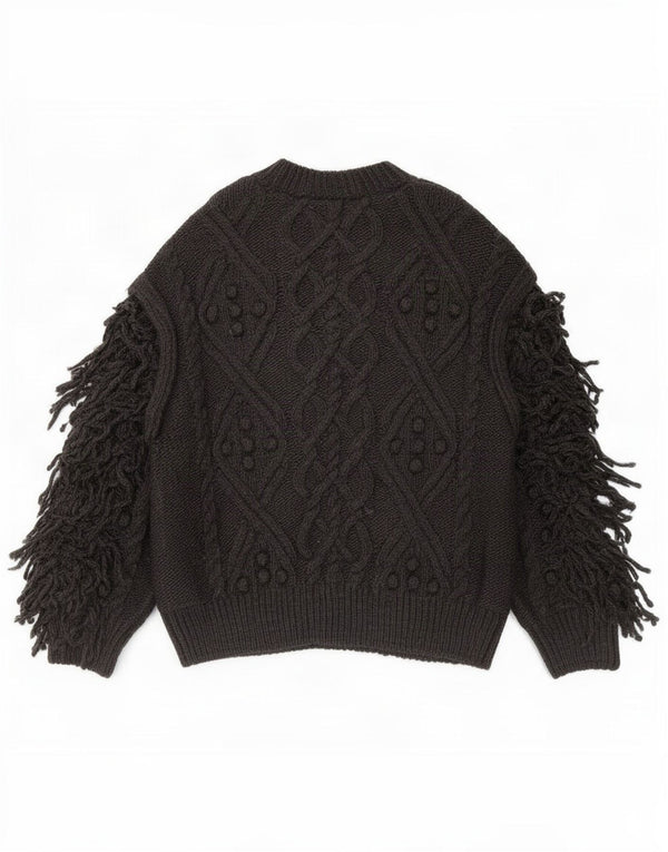 Übergroßer Damen-Pullover mit U-Boot-Ausschnitt von Zara, UK 14, mittelgraues Acryl