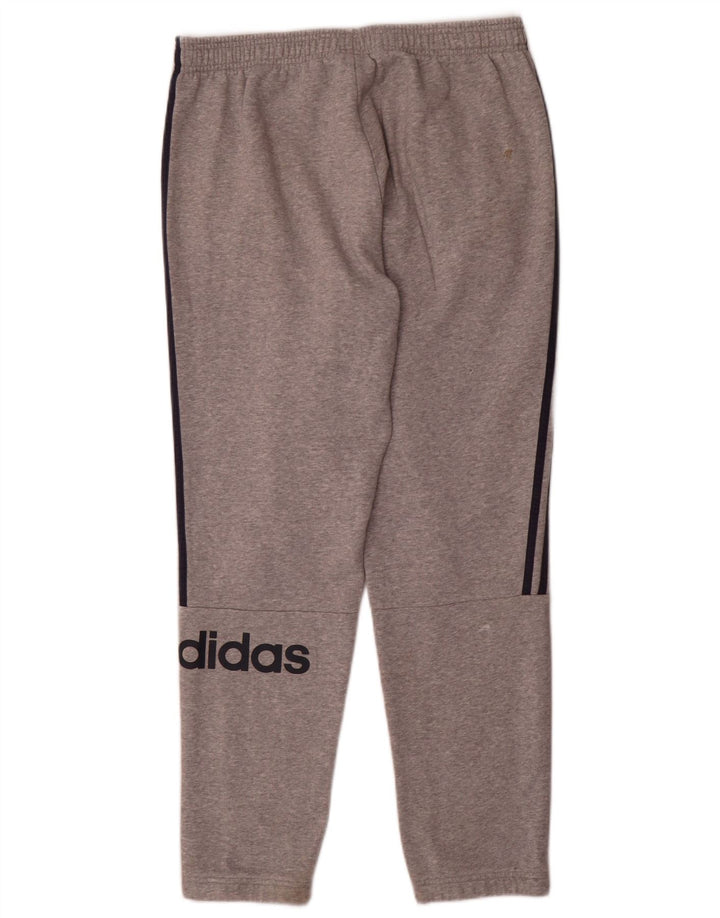 Adidas Herren-Trainingshose mit Grafik, groß, aus grauer Baumwolle