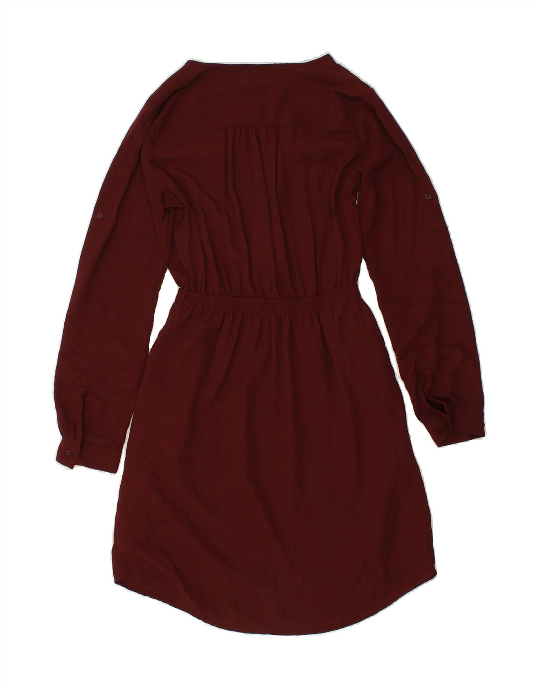 MOSSIMO Womens Long Sleeve A-Line Dress UK 6 XS Maroon Polyester Vintage Mossimo and Second-Hand Mossimo from Messina Hembry 