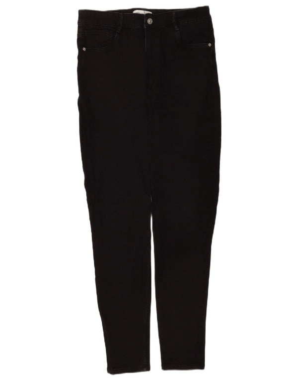 Zara Damen Skinny Jeans EU 42 Large W32 L28 Schwarze Baumwolle