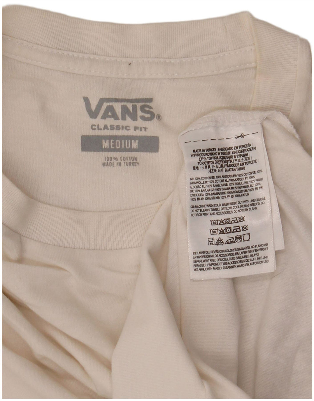 Vans Herren-T-Shirt mit klassischer Passform, mittelweiße Baumwolle